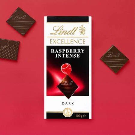 Lindt Excellence Dark Chocolate Bar, Raspberry, 100g - Just Closeouts Canada Inc.