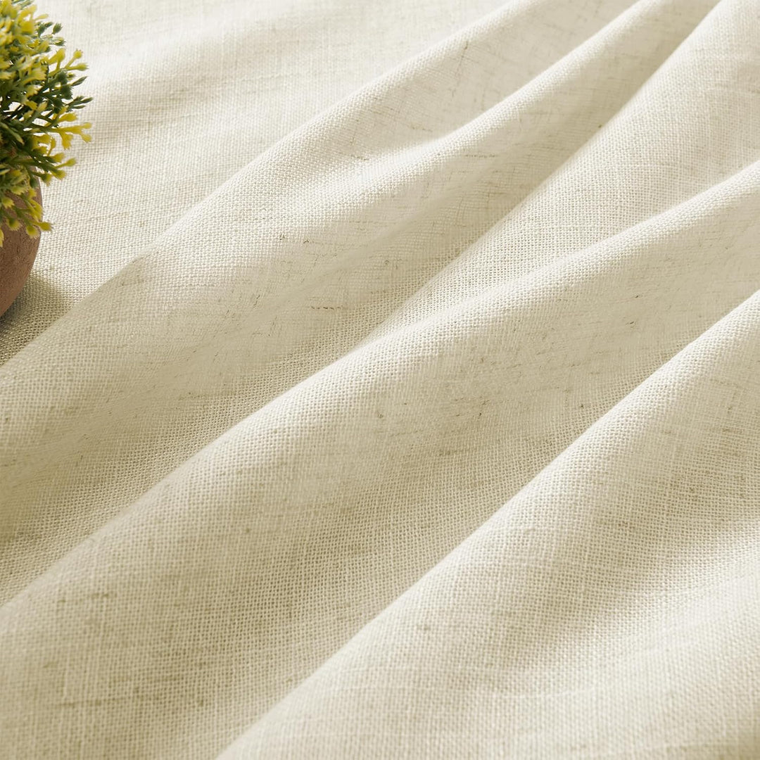 Linen Semi-Sheer Pleated Curtains, 2 Panels, 52 x 108 in - Just Closeouts Canada Inc.X00447B9HJ