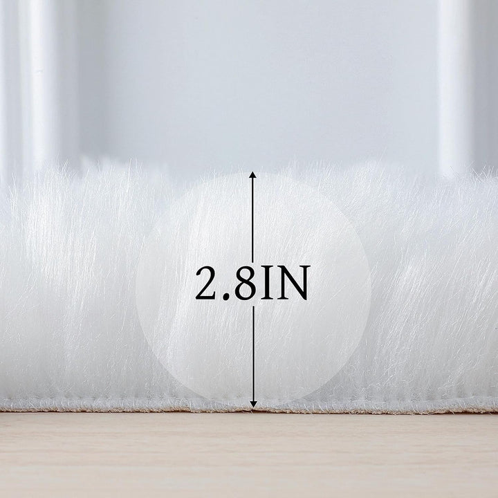 linmopm Faux Fur Rug Sheepskin Shag Fluffy Fuzzy 5x7 ft White Rugs for Bedroom Bedside Bed Floor Living Room Plush Rectangle High - Density Cushion Carpet Super Sofa Cover - Just Closeouts Canada Inc.