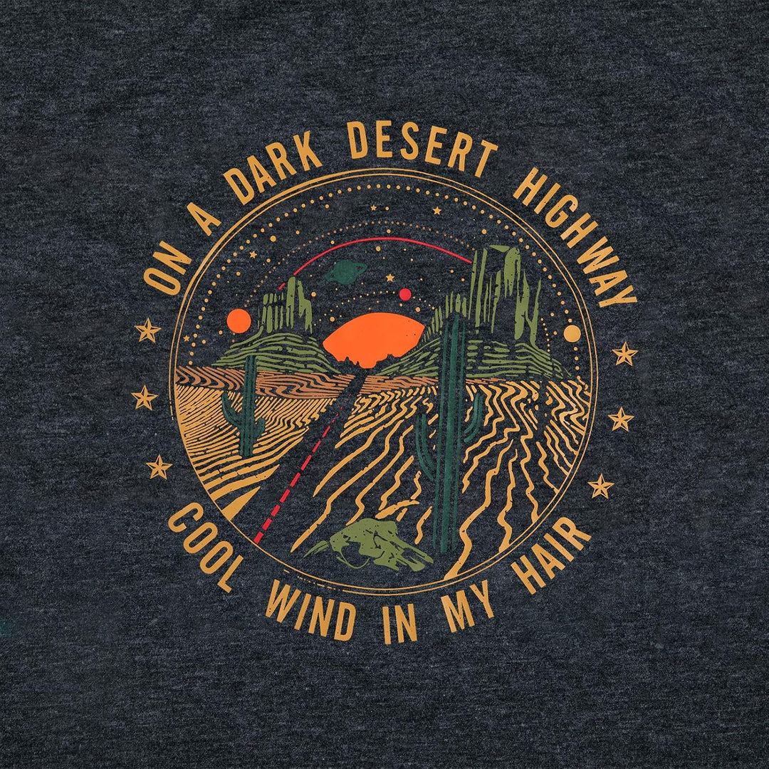 grey desert highway graphic T-shirt, view 4