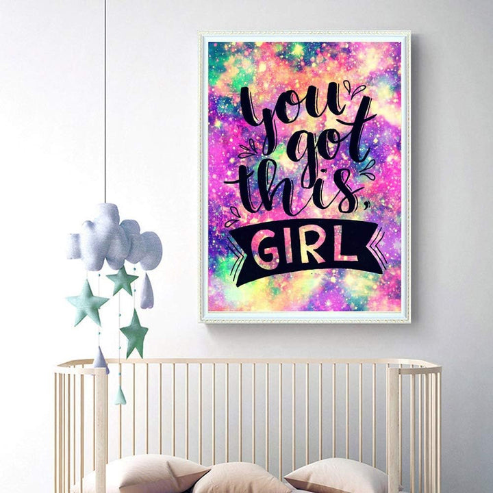 You Got This Girl diamond painting displayed