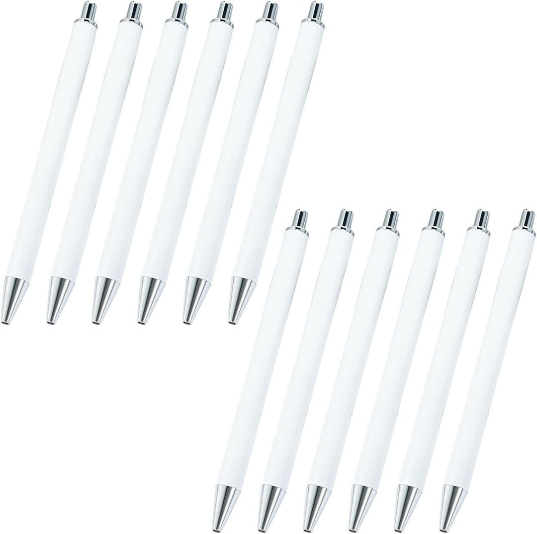 10 silver trim sublimation pen blanks, view 1
