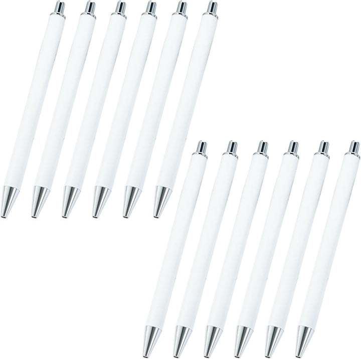 10 silver trim sublimation pen blanks, view 1