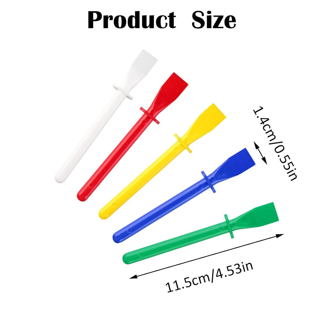 30 colourful plastic glue spreaders, view 1