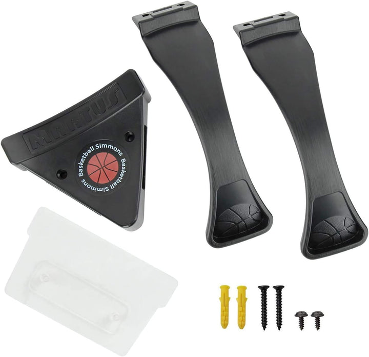 Black wall-mounted sports ball claw holder, view 3