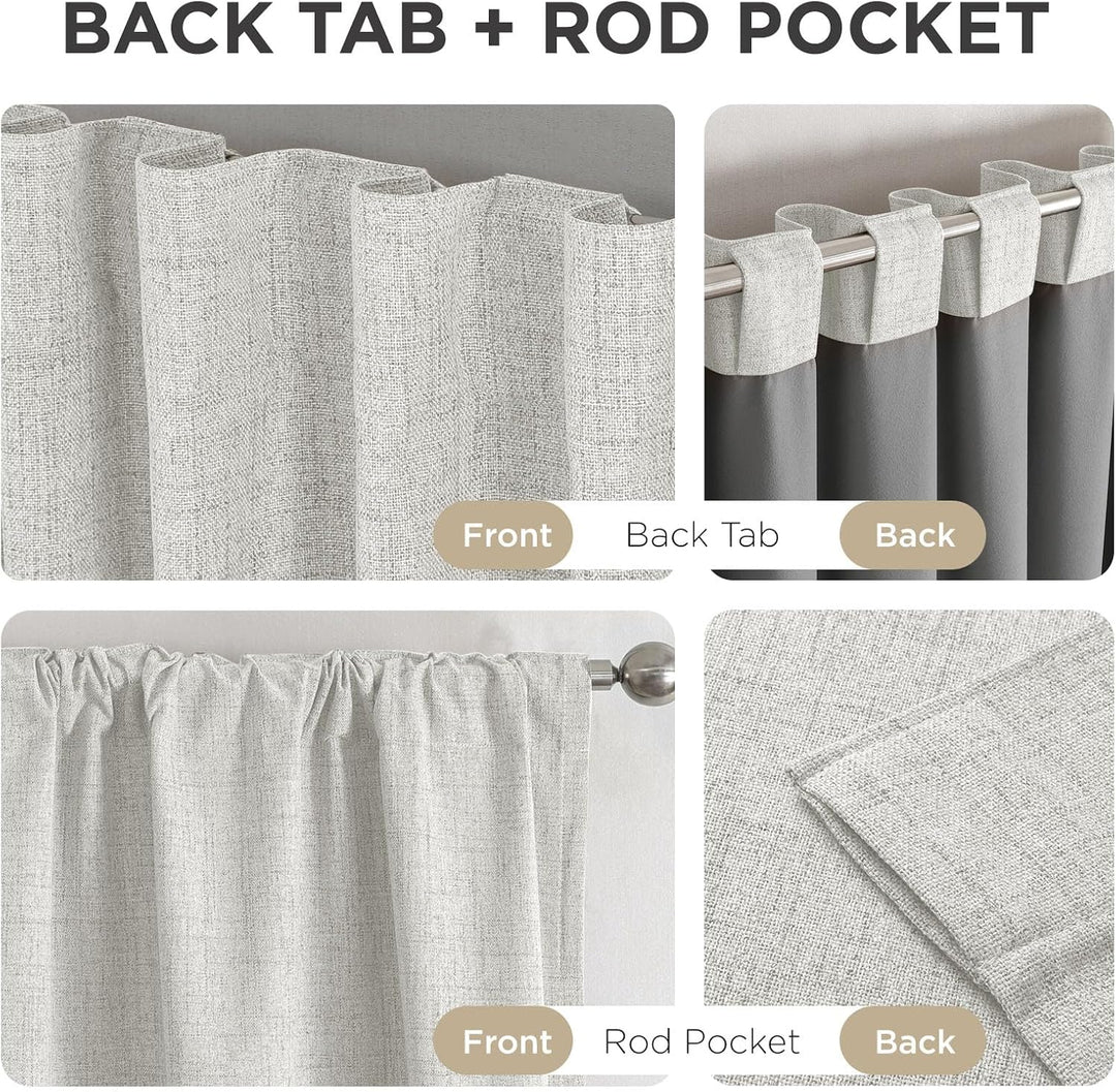 White 100 x 84 in single blackout curtain panel, rod-pocket and back-tab construction