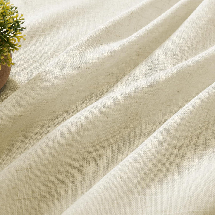 Linen Semi-Sheer Pleated Curtains, 2 Panels, 52 x 108 in, view 2