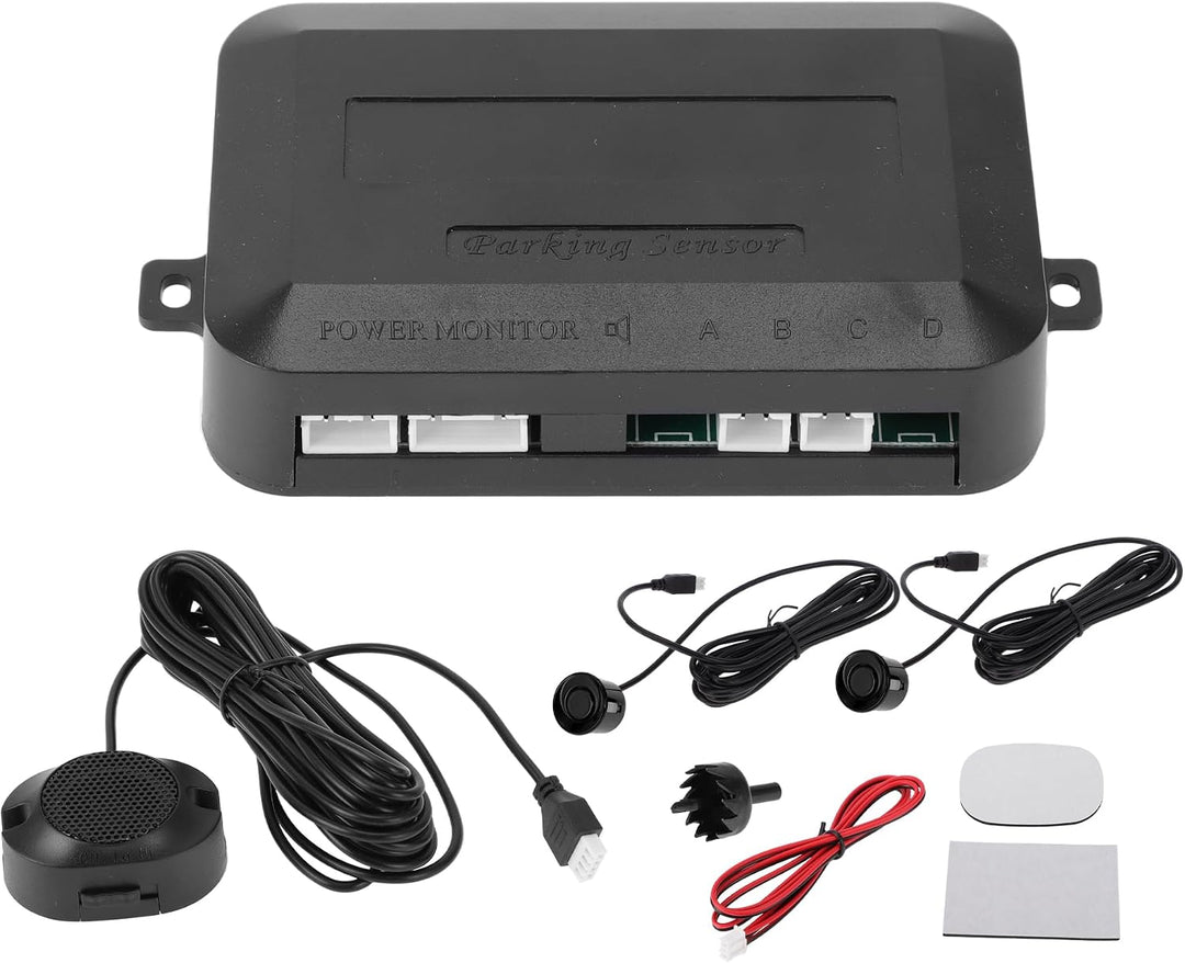 Black Reverse Parking Sensor Kit, 2 Sensors and Buzzer