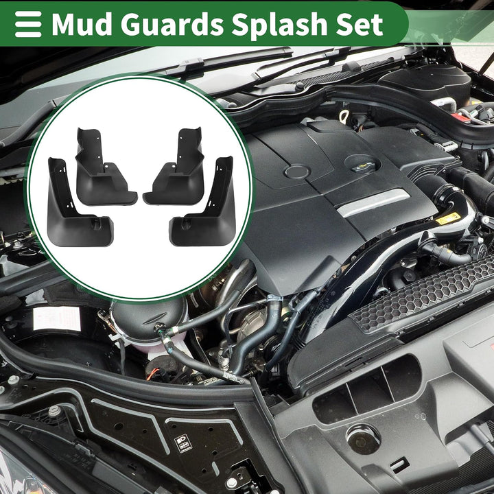 Black Mud Flaps with Mounting Hardware for Nissan Ariya 2022–2023 — view 2