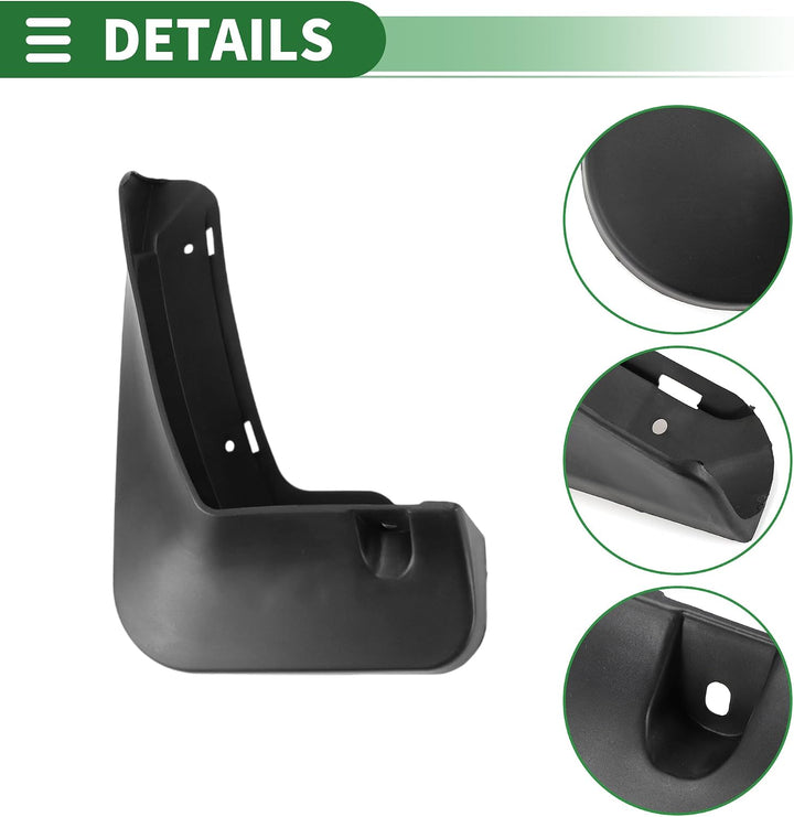 Black Mud Flaps with Mounting Hardware for Nissan Ariya 2022–2023 — view 5