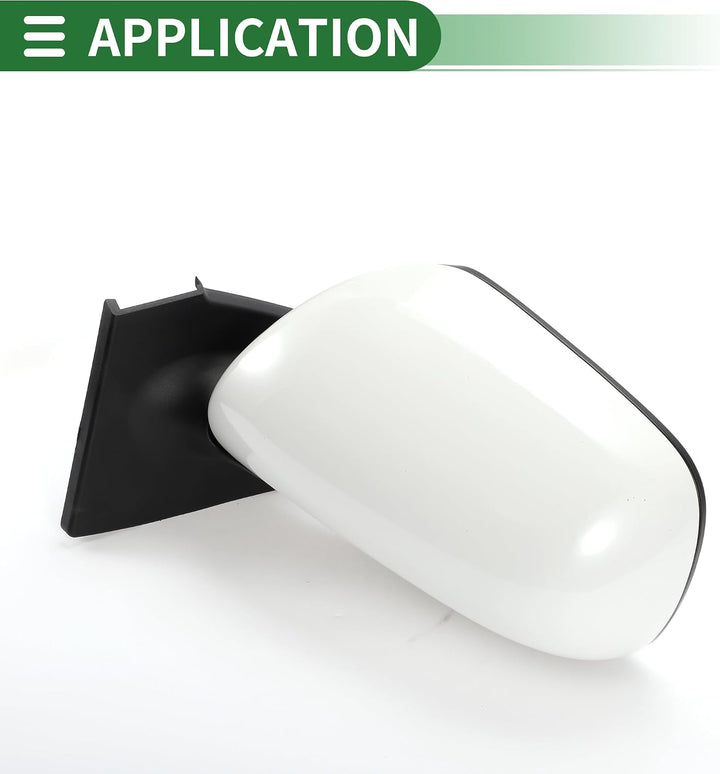 White Left Power Door Mirror for Toyota Yaris Hatchback 2007–2011 — view 3