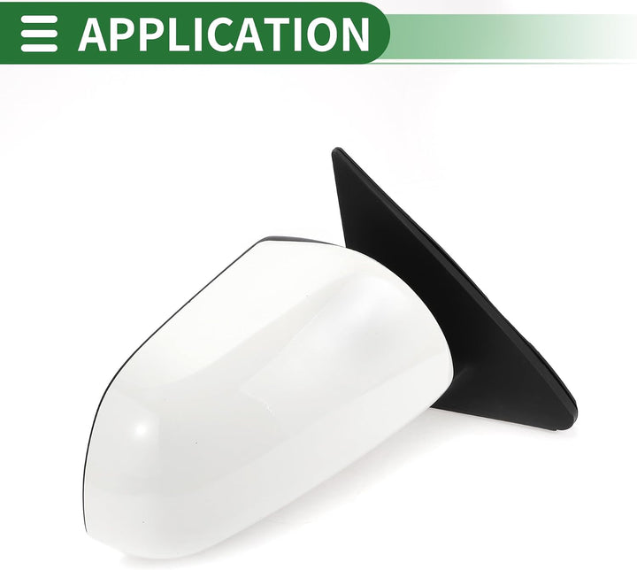 White Right Power Door Mirror for Toyota Highlander 2008–2013 — view 3