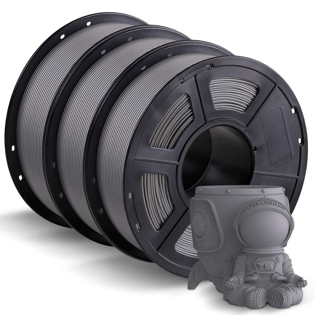 Grey PLA filament 3 kg spool, view 1
