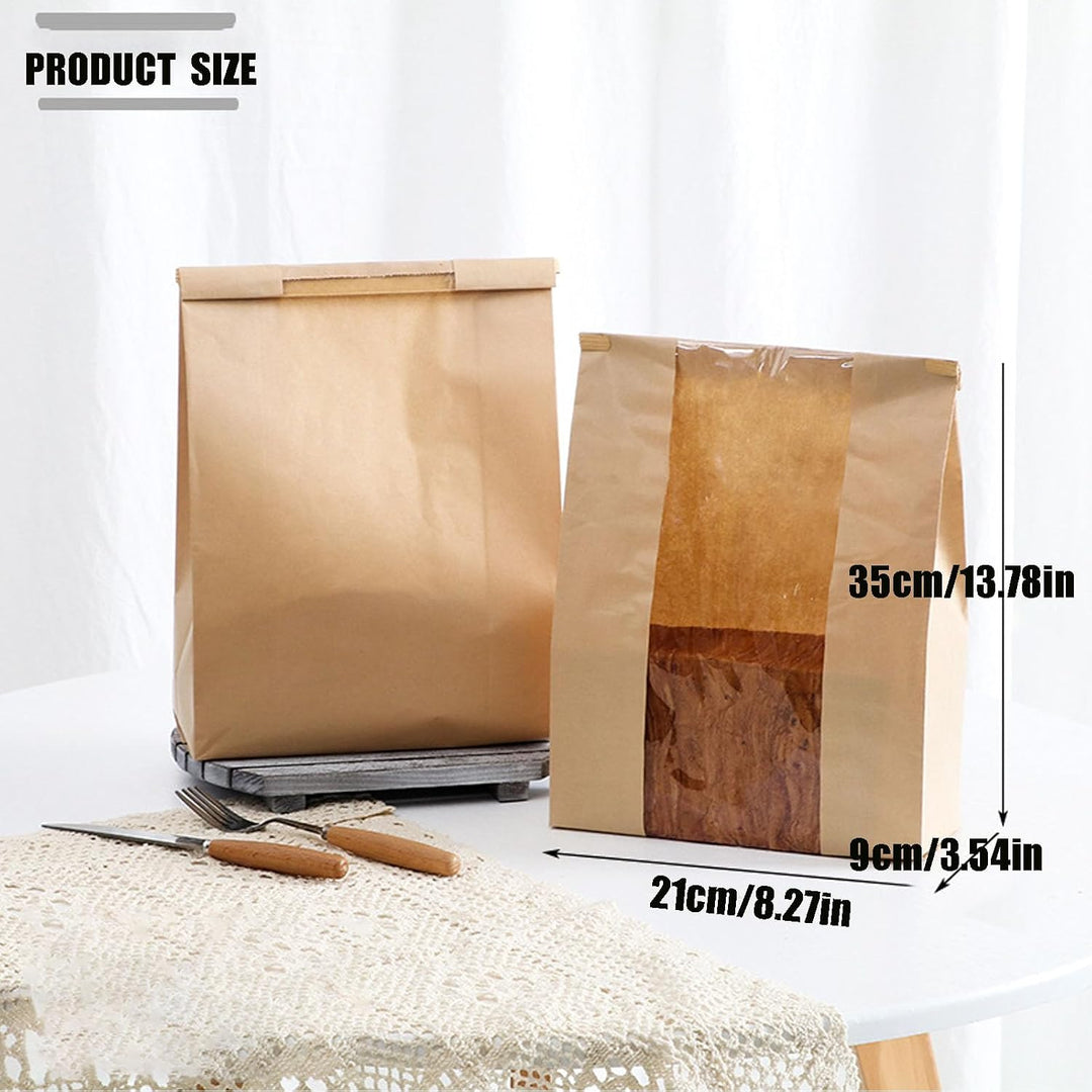 Kraft bread bags with tin ties, view 4