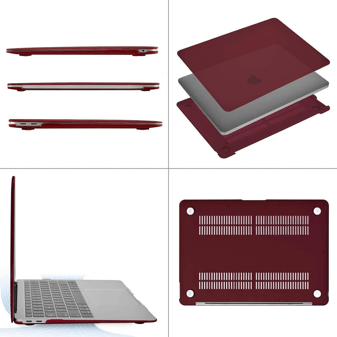 Marsala Red hard-shell case and keyboard covers, view 3