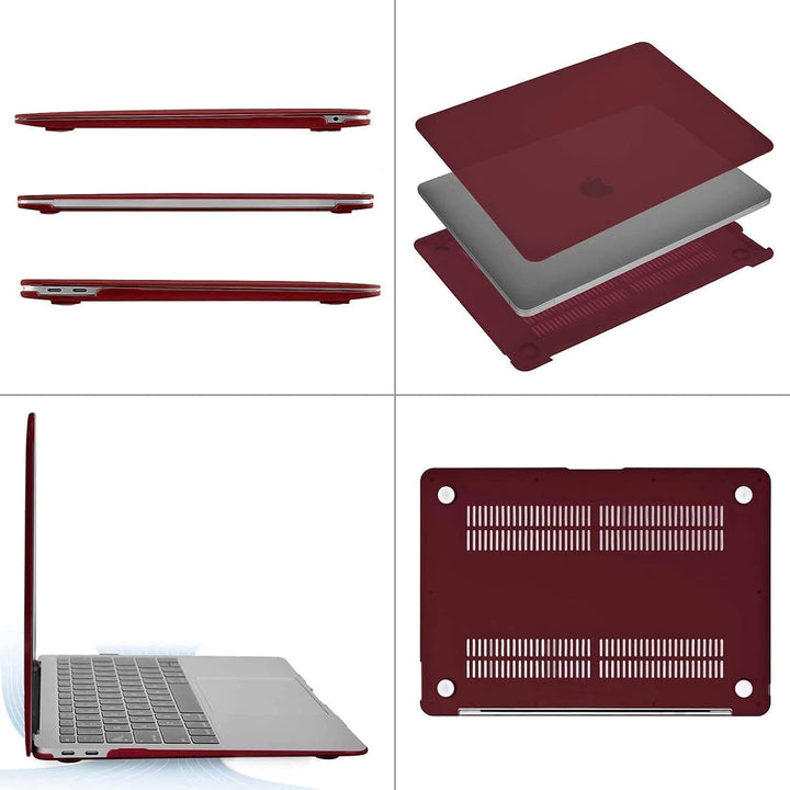 Marsala Red hard-shell case and keyboard covers, view 3
