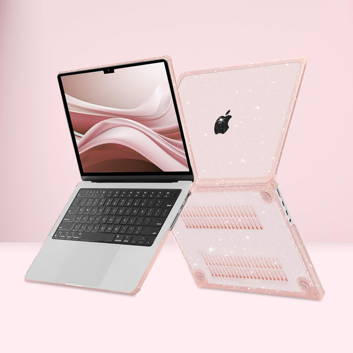 Pink Glitter TPU-Bumper Case and Keyboard Cover for 14-Inch Pro, view 2