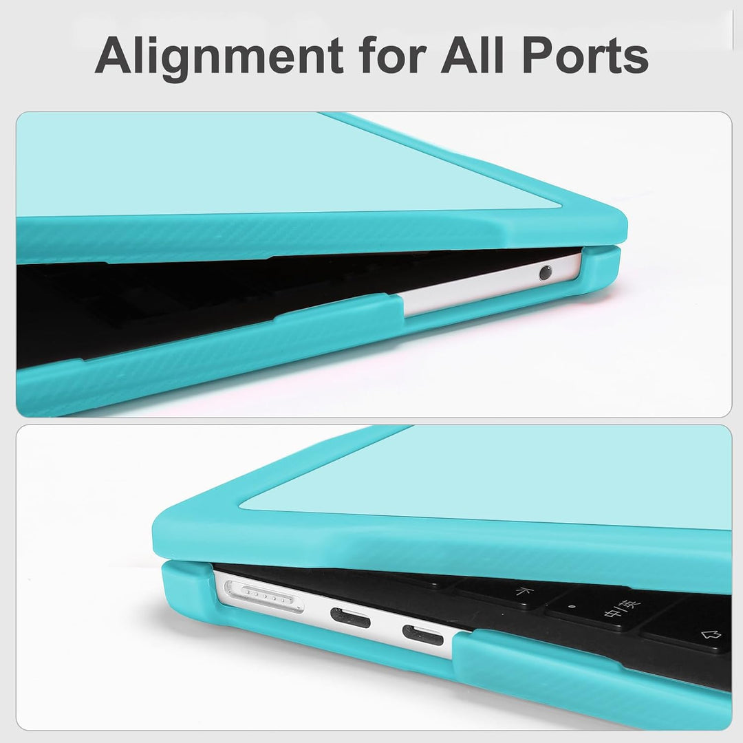Turquoise TPU-Bumper Case and Keyboard Cover for 13.6-Inch Air, product view 2