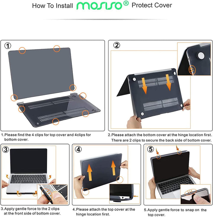 White hard-shell case for 13.3-inch Air models A2337, A2179 and A1932, view 3