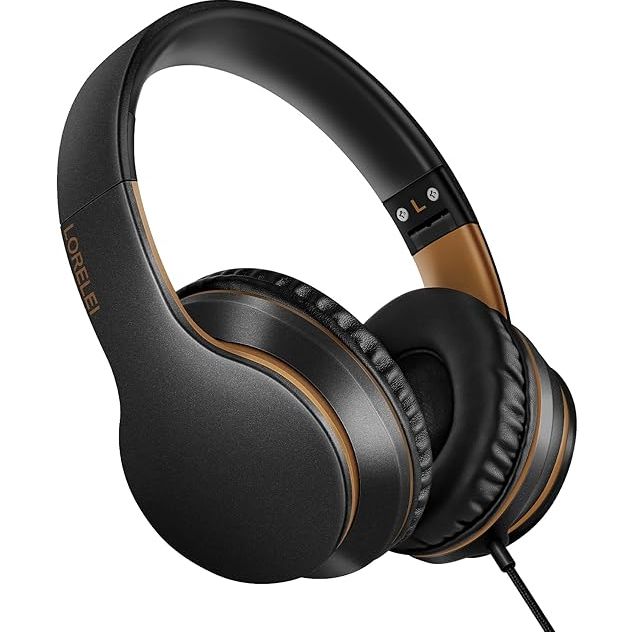 LORELEI X6 Over - Ear Headphones with Microphone, Lightweight Foldable & Portable Stereo Bass Headphones with 1.45M No - Tangle, Wired Headphones for Smartphone Tablet MP3 / 4  - Just Closeouts Canada Inc.