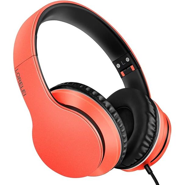 LORELEI X6 Over - Ear Headphones with Microphone, Lightweight Foldable & Portable Stereo Bass Headphones with 1.45M No - Tangle, Wired Headphones for Smartphone Tablet MP3 / 4  - Just Closeouts Canada Inc.