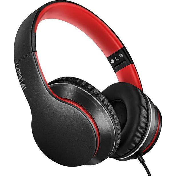 LORELEI X6 Over - Ear Headphones with Microphone, Lightweight Foldable & Portable Stereo Bass Headphones with 1.45M No - Tangle, Wired Headphones for Smartphone Tablet MP3 / 4  - Just Closeouts Canada Inc.