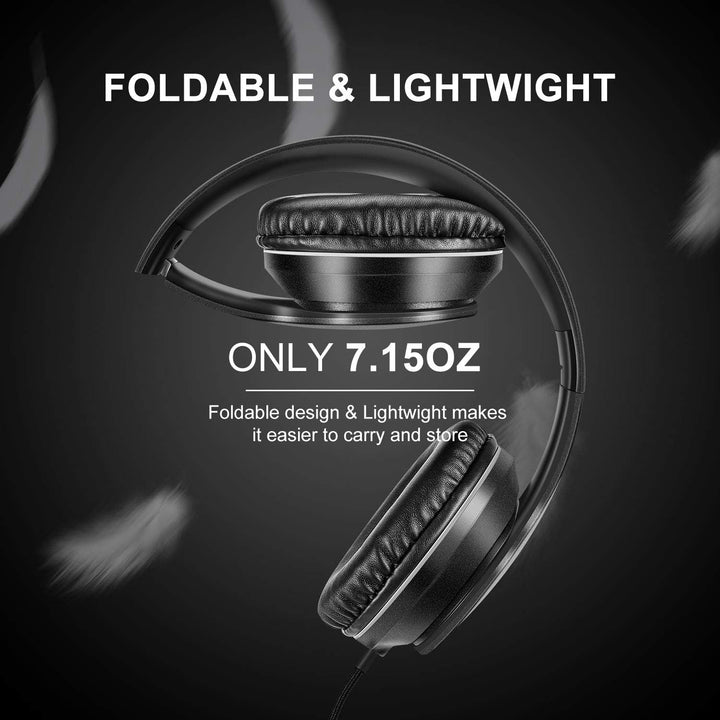 LORELEI X6 Over - Ear Headphones with Microphone, Lightweight Foldable & Portable Stereo Bass Headphones with 1.45M No - Tangle, Wired Headphones for Smartphone Tablet MP3 / 4  - Just Closeouts Canada Inc.