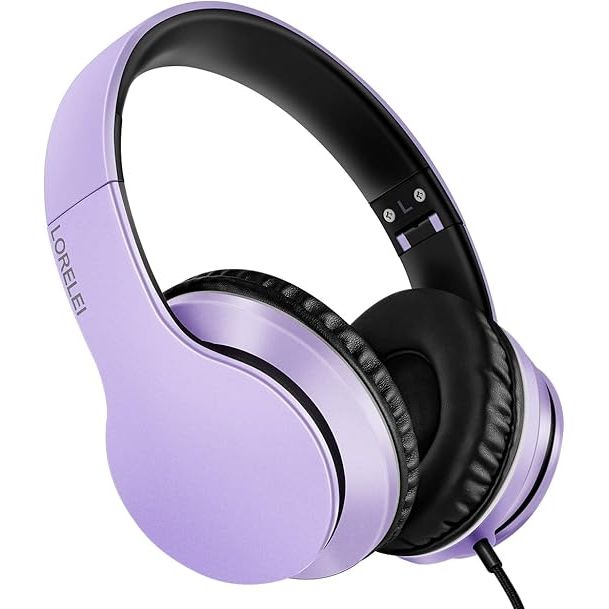 LORELEI X6 Over - Ear Headphones with Microphone, Lightweight Foldable & Portable Stereo Bass Headphones with 1.45M No - Tangle, Wired Headphones for Smartphone Tablet MP3 / 4  - Just Closeouts Canada Inc.