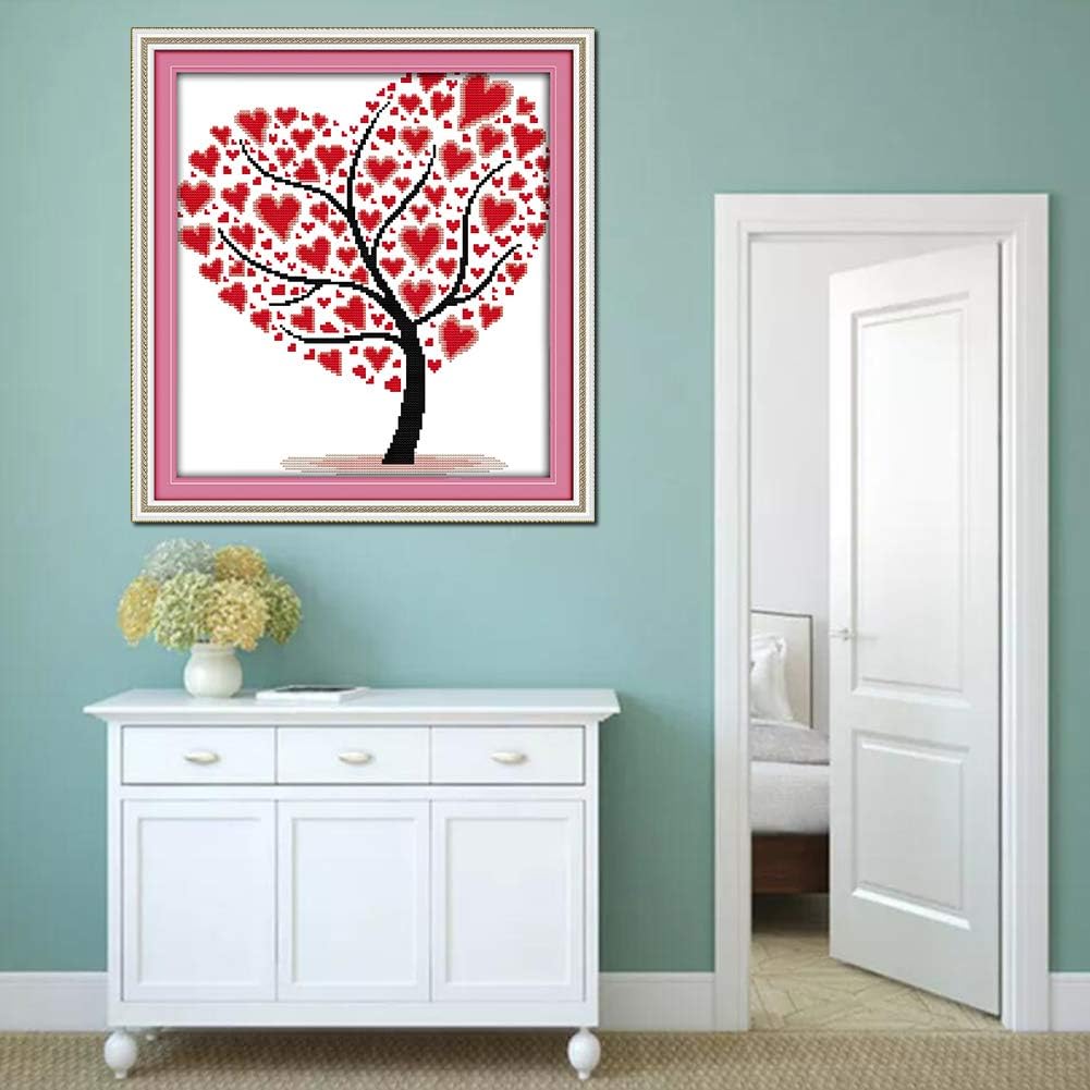 Love tree artwork displayed; frame not included