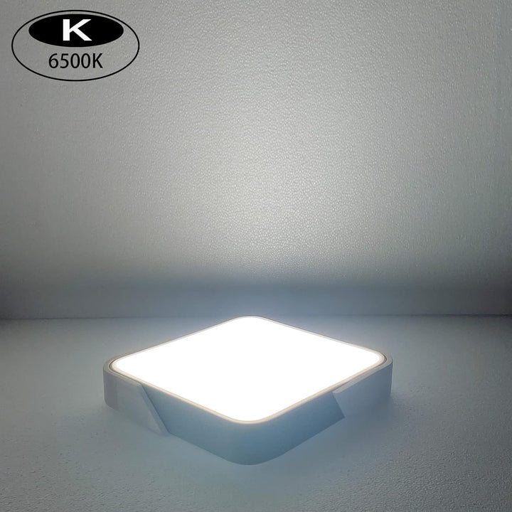 LuFun Flush Mount Ceiling Light, Led Ceiling Light 24W Black, Luminaire Plafonnier, Modern Ceiling Light, Wood Ceiling Lights for Bedroom Kitchen Living Room Hallway, 30 * 30 * 5CM, Cool White, 6500K - Just Closeouts Canada Inc.