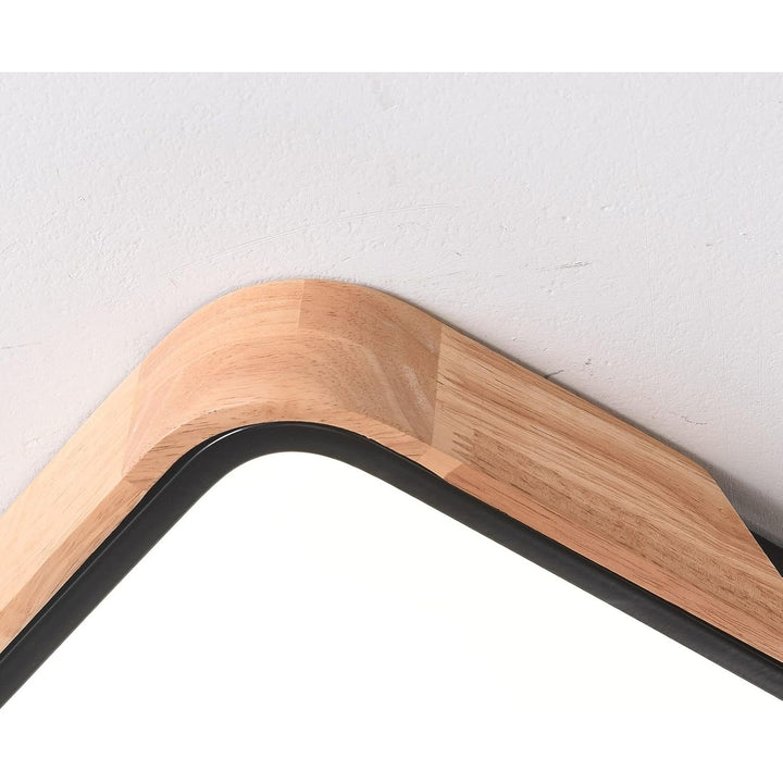 LuFun Flush Mount Ceiling Light, Led Ceiling Light 24W Black, Luminaire Plafonnier, Modern Ceiling Light, Wood Ceiling Lights for Bedroom Kitchen Living Room Hallway, 30 * 30 * 5CM, Cool White, 6500K - Just Closeouts Canada Inc.