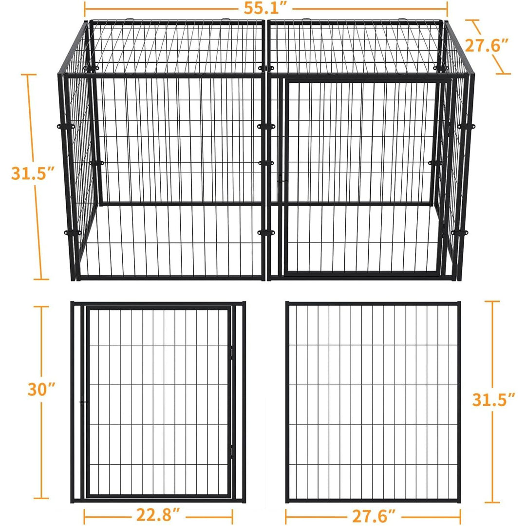 LURIVA Dog Crates for Large Dogs, 55" L x 31.5" H, Heavy Duty Large Dog Crate, XXL - Just Closeouts Canada Inc.