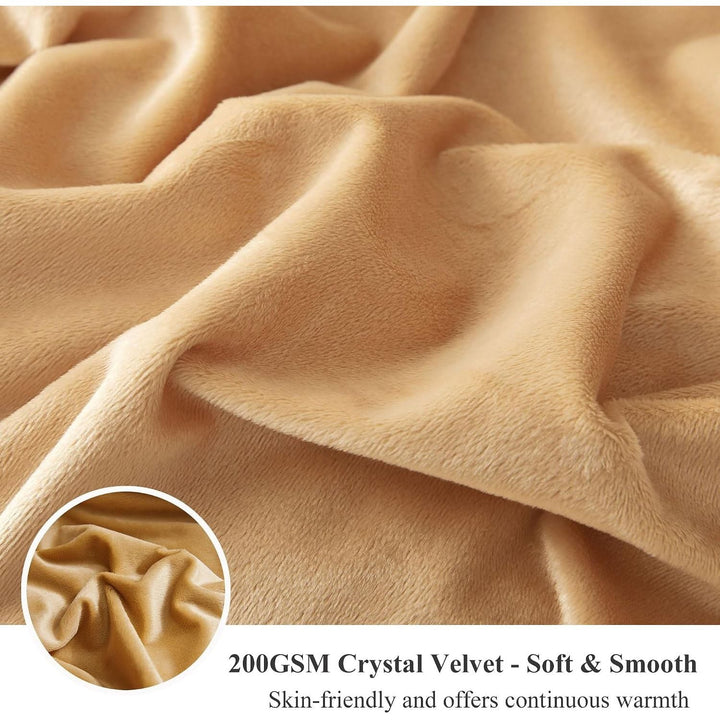 Luxury Faux Fur Leopard Print Throw Blanket, Soft 50x60 Cheetah Print Fluffy Blanket Throw, Shaggy Plush Decorative Couch Blanket, Cute Furry Animal Throw Fuzzy Blanket for Sofa Bed, Brown - Just Closeouts Canada Inc.X0047QLNO1