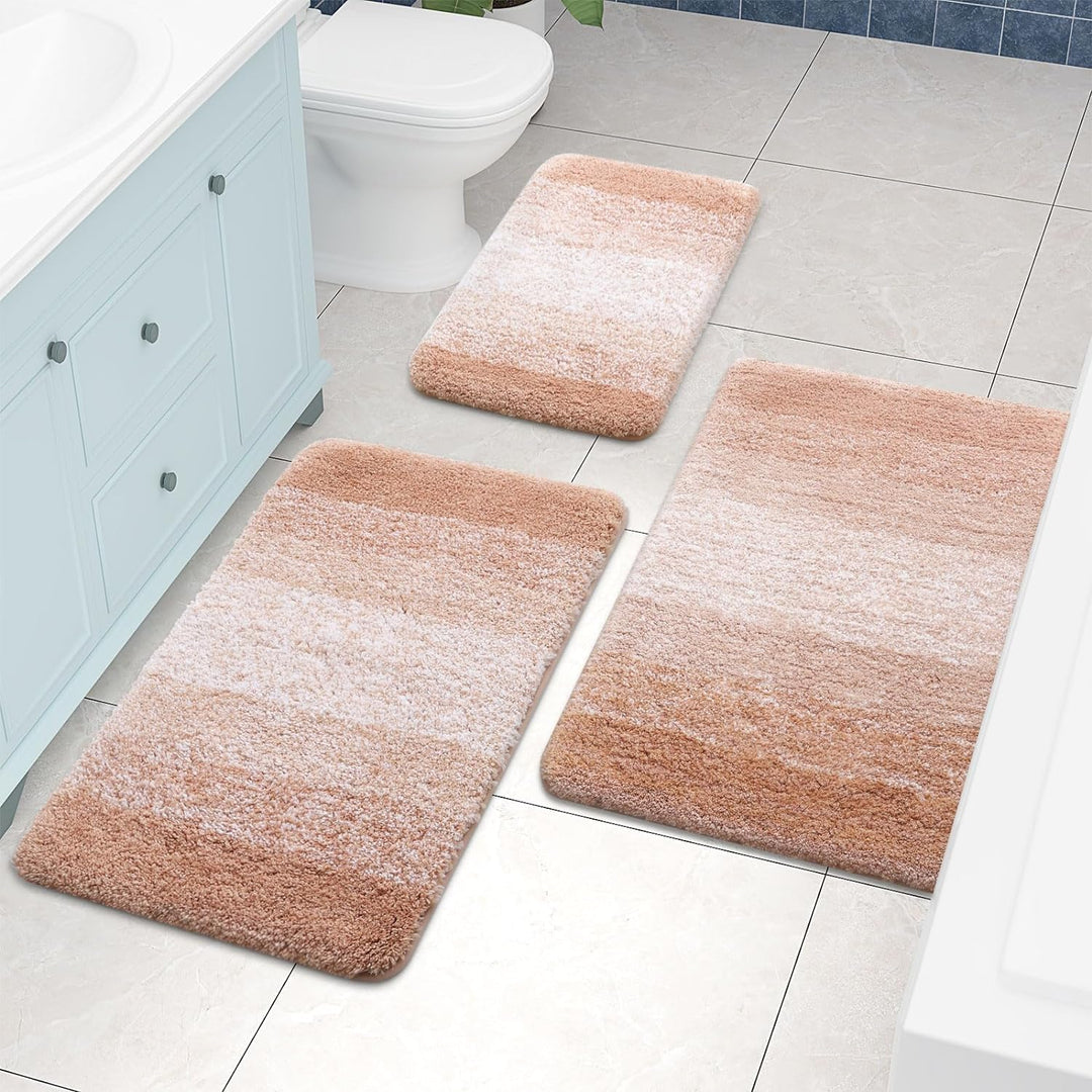 Luxury Microfiber Bath Mat, Extra Soft and Absorbent Bathroom Mat, Non - Slip Plush Shaggy Bathroom Rug, Machine Wash Dry, Bath Rugs for Bathroom Floor, Tub and Shower, 24x47, Beige - Just Closeouts Canada Inc.