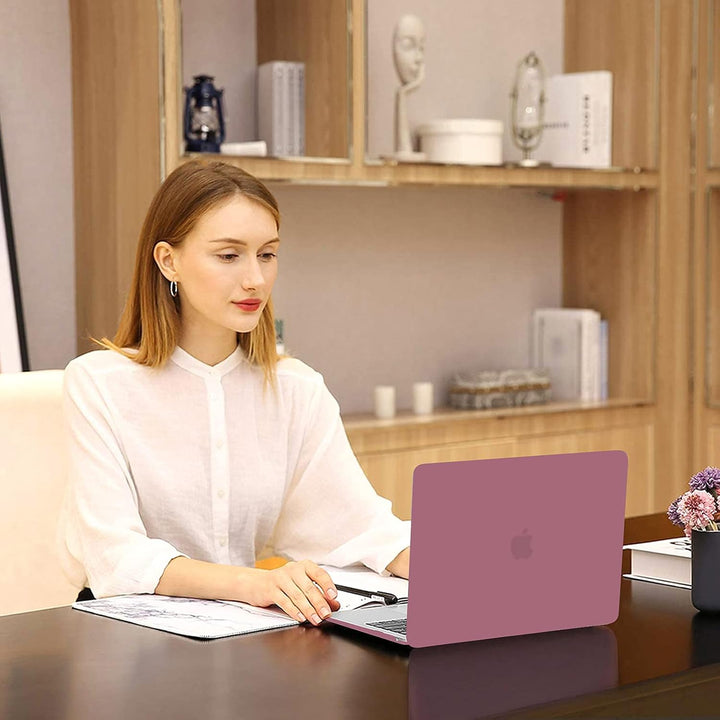 MacBook Air 13 inch Case 2022 2021 2020 2019 2018 Release A2337 M1 A2179 A1932 Touch ID, Plastic Hard Shell Cover&Keyboard Cover for MacBook Air 13.3 inch Case, Tea Petal Pink - Just Closeouts Canada Inc.