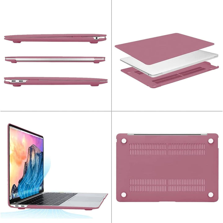 MacBook Air 13 inch Case 2022 2021 2020 2019 2018 Release A2337 M1 A2179 A1932 Touch ID, Plastic Hard Shell Cover&Keyboard Cover for MacBook Air 13.3 inch Case, Tea Petal Pink - Just Closeouts Canada Inc.