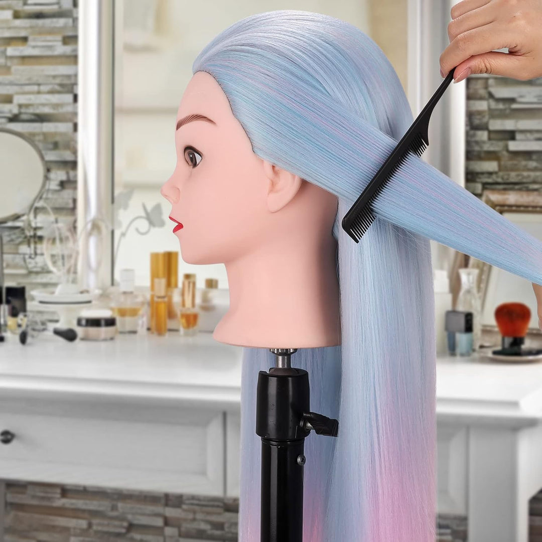 Mannequin Head, 29" Hair Mannequin with Synthetic Hair Manikin Head Practice Cosmetology Hair Doll Head Styling Hairdressing Training Braiding with Clamp Holder & Tools for Kids Girls - Just Closeouts Canada Inc.X0042B54UF
