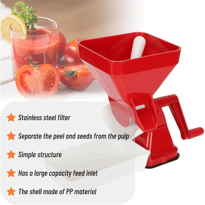 Manual Tomato Press and Sauce Strainer with Stainless Filter - Just Closeouts Canada Inc.X004A1BQ8V