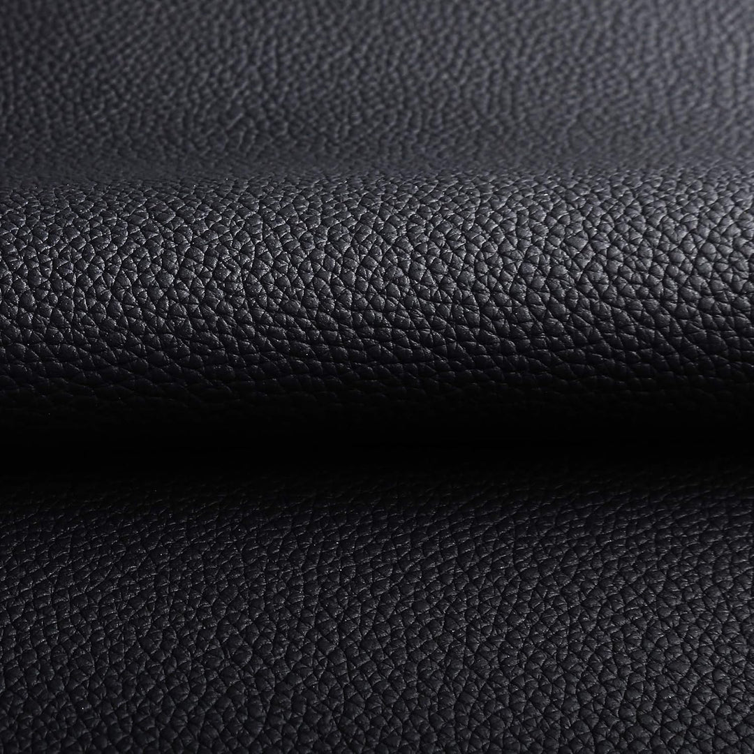 Marine Vinyl Faux Leather Upholstery Fabric 0.9 mm Thickness: Waterproof, Scratch - resistant, Perfect for Upholstering Cars, Outdoor Yachts, and Home Furniture (Black,Pre - Cut 2 Yards) - Just Closeouts Canada Inc.