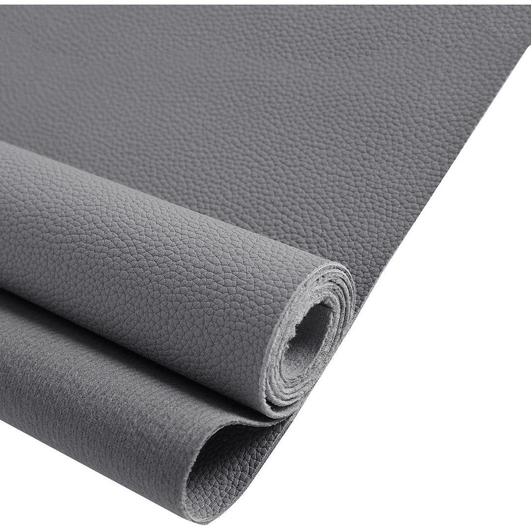 Marine Vinyl Faux Leather Upholstery Fabric 0.9 mm Thickness: Waterproof, Scratch-resistant, Perfect for Upholstering Cars, Outdoor Yachts, and Home Furniture (Grey,Pre-Cut 2 Yards) - Just Closeouts Canada Inc.