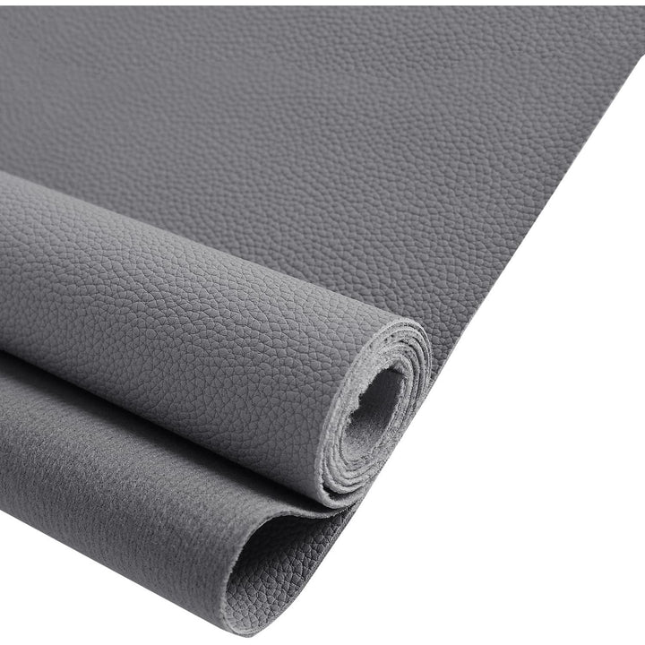 Marine Vinyl Faux Leather Upholstery Fabric 0.9 mm Thickness: Waterproof, Scratch-resistant, Perfect for Upholstering Cars, Outdoor Yachts, and Home Furniture (Grey,Pre-Cut 2 Yards) - Just Closeouts Canada Inc.