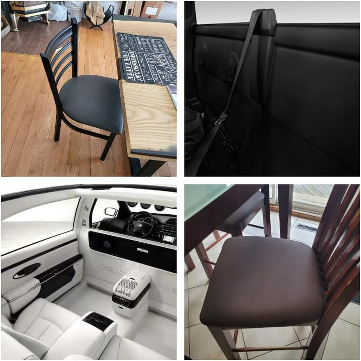 Marine Vinyl Faux Leather Upholstery Fabric 0.9 mm Thickness: Waterproof, Scratch-resistant, Perfect for Upholstering Cars, Outdoor Yachts, and Home Furniture (Grey,Pre-Cut 2 Yards) - Just Closeouts Canada Inc.