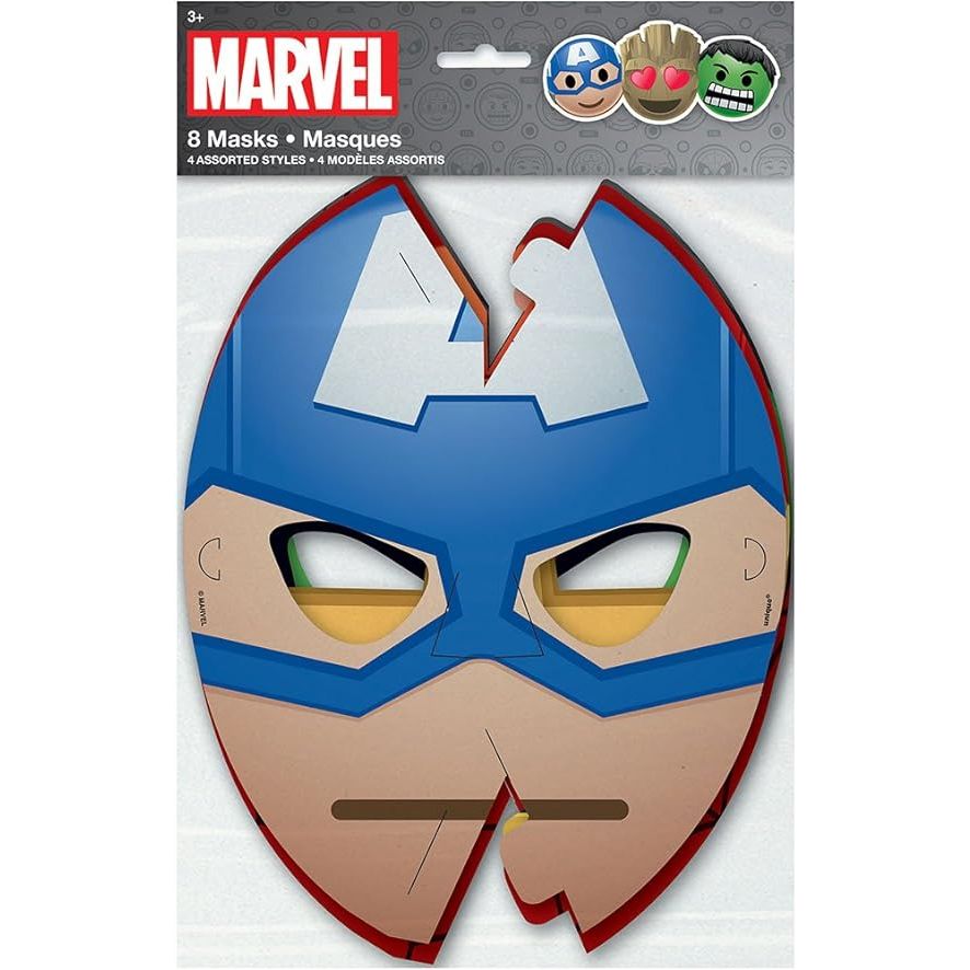 Marvel Emoticon Party Masks, 8 Count - Just Closeouts Canada Inc.011179510917