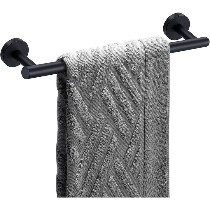 Matte Black Bath Towel Bar Single Bars Towel Rack Rod Classic Wall Mounted SUS304 Stainless Steel Bathroom Towel Holder Toilet Kitchen Towel Shelf Single Layer,16 inches - Just Closeouts Canada Inc.