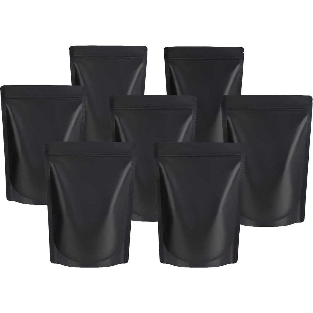 Matte Black Stand-Up Bags, 5.1 x 7 in, 50-Pack - Just Closeouts Canada Inc.