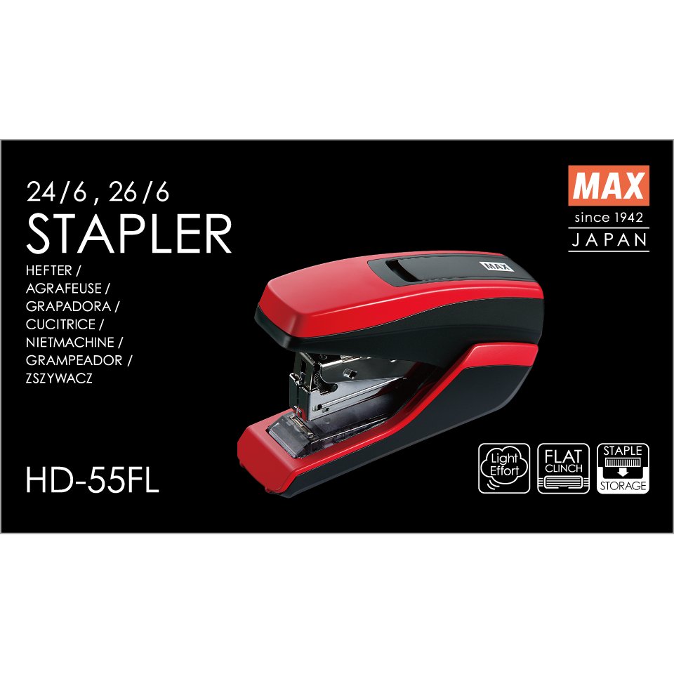 MAX HD-55FL Stapler, Red - Just Closeouts Canada Inc.093818002175