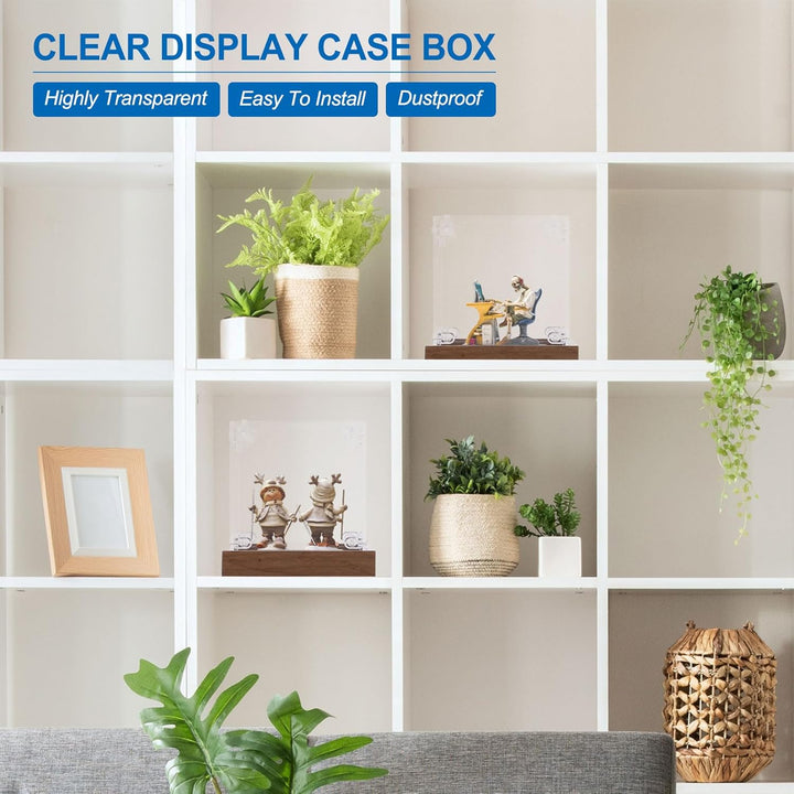 MECCANIXITY Acrylic Display Case, 8"x8"x8" Clear Display Box Assemble Dustproof Storage Organizer Showcase for Collectibles Action Figures - Just Closeouts Canada Inc.