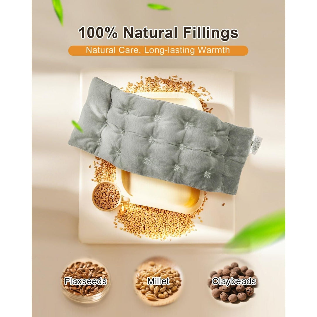 Microwavable Heating Pad for Neck Shoulders Period Cramps & Back, Portable Magic Bag Heat Pad Microwavable, 40 * 14cm, Unscented Grey - Just Closeouts Canada Inc.X004OL8NEH