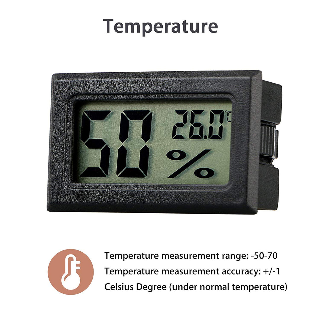 Mini Hygrometer, 5 - Pack Small Thermometer Hygrometer Digital LCD Monitor Indoor Outdoor Humidity Meter Gauge for Humidifiers Dehumidifiers Humidors Greenhouse Basement Babyroom, Measure in Celsius - Just Closeouts Canada Inc.X003X7M4XT