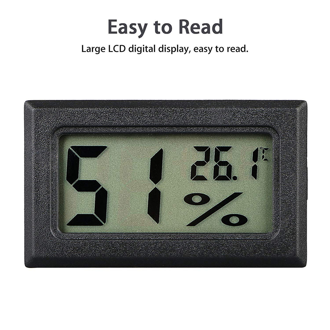 Mini Hygrometer, 5 - Pack Small Thermometer Hygrometer Digital LCD Monitor Indoor Outdoor Humidity Meter Gauge for Humidifiers Dehumidifiers Humidors Greenhouse Basement Babyroom, Measure in Celsius - Just Closeouts Canada Inc.X003X7M4XT